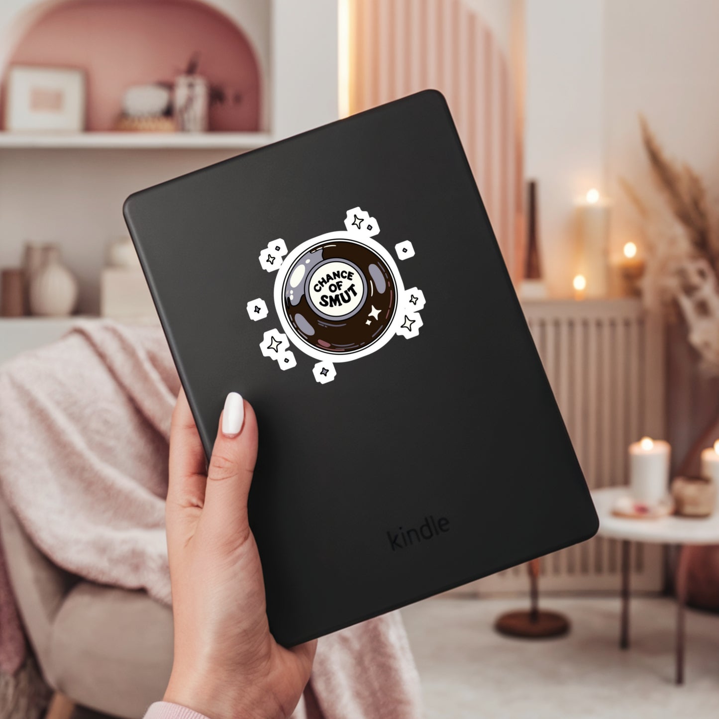 Chance of Smut Magic Cube Sticker – 3" Waterproof Bookish Sticker with Holo Overlay – Reading, Books, Reader Gift, Book Lover