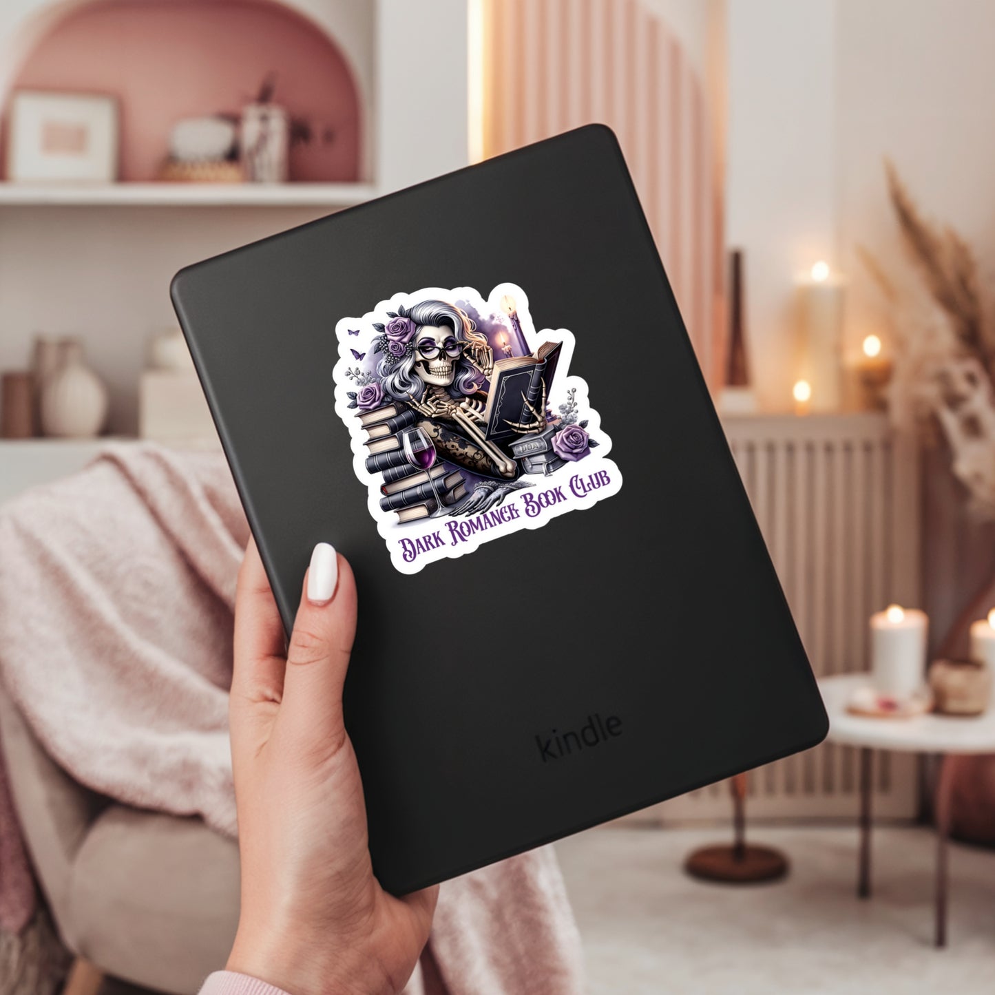 Dark Romance Book Club – 3" Waterproof Bookish Sticker with Holo Overlay – Reading, Books, Reader Gift, Book Lover