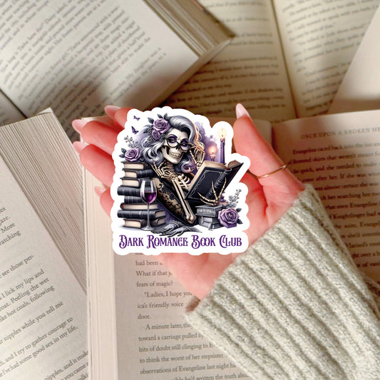 Dark Romance Book Club – 3" Waterproof Bookish Sticker with Holo Overlay – Reading, Books, Reader Gift, Book Lover