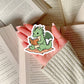 Dragon Reading Books – 3" Waterproof Bookish Sticker with Holo Overlay – Reading, Books, Reader Gift, Book Lover