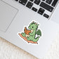 Dragon Reading Books – 3" Waterproof Bookish Sticker with Holo Overlay – Reading, Books, Reader Gift, Book Lover