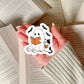 Cute Halloween Ghost Reading WIth Kitty Cat – 3" Waterproof Bookish Sticker with Holo Overlay – Reading, Books, Reader Gift, Book Lover