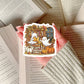 Fall Themed Ghosts Reading Books – 3" Waterproof Bookish Sticker with Holo Overlay – Reading, Books, Reader Gift, Book Lover