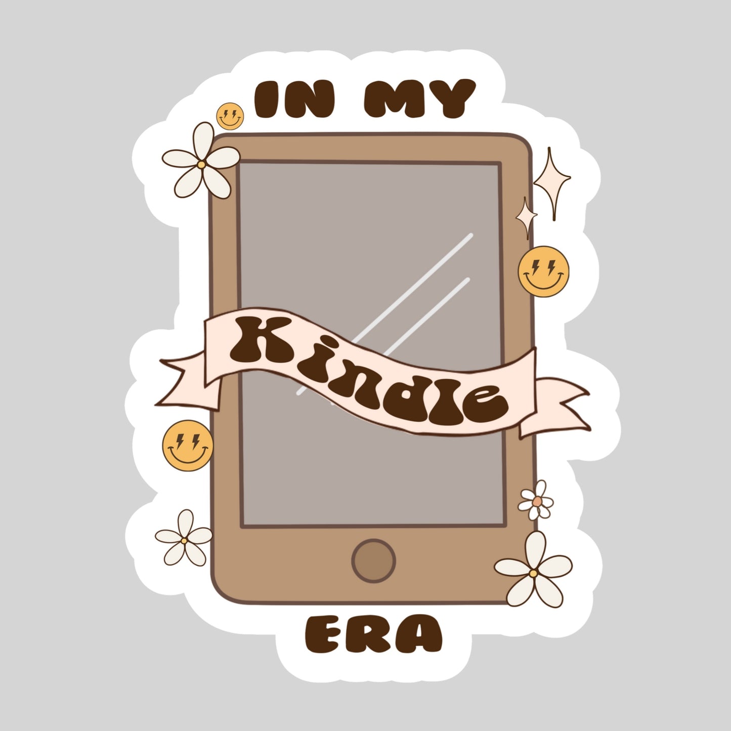 In My Kindle Era Book Reading Sticker – 3" Waterproof Bookish Sticker with Holo Overlay – Reading, Books, Reader Gift, Book Lover