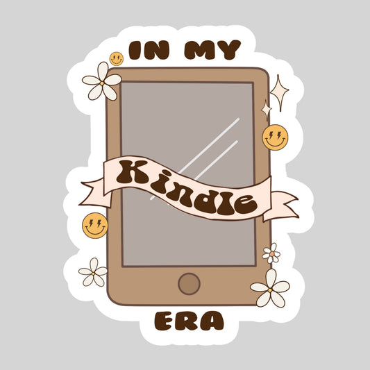 In My Kindle Era Book Reading Sticker – 3" Waterproof Bookish Sticker with Holo Overlay – Reading, Books, Reader Gift, Book Lover