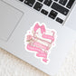 I've Lived a Thousand Lives Pink Girlie Coquette Book Reader Sticker – 3" Waterproof Bookish Sticker with Holo Overlay – Reading, Books, Reader Gift, Book Lover, Bookstore Merch