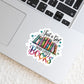 Just a Girl Who Loves Books Colorful Pretty Book Reader Sticker – 3" Waterproof Bookish Sticker with Holo Overlay – Reading, Books, Reader Gift, Book Lover, Bookstore Merch