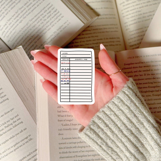 Library Card Due DateBook Reader Sticker – 3" Waterproof Bookish Sticker with Holo Overlay - Reader Gift, Book Lover, Bookstore Merch