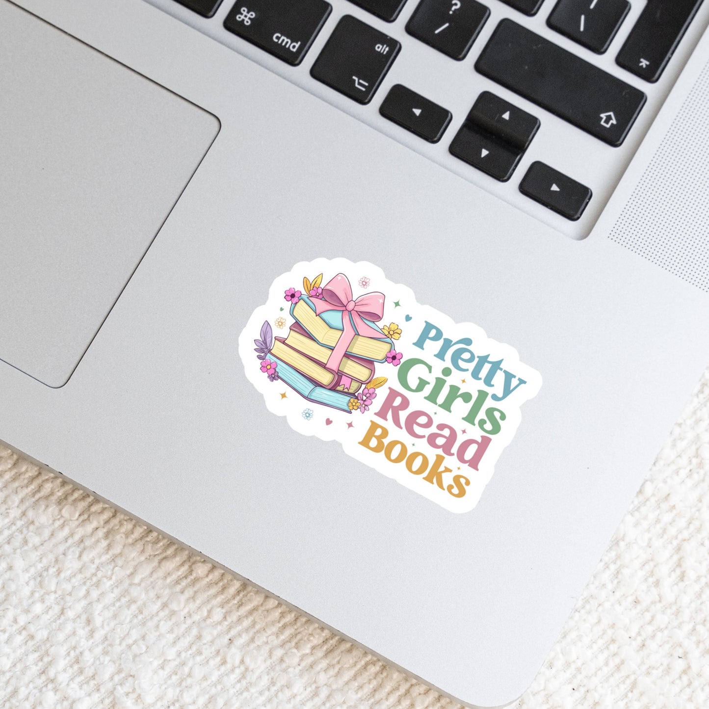 Pretty Girls Read Books Book Reader Sticker – 3" Waterproof Bookish Sticker with Holo Overlay – Reading, Books, Reader Gift, Book Lover, Bookstore Merch