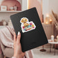 Puppy Dog with Books Book Reader Sticker – 3" Waterproof Bookish Sticker with Holo Overlay – Reading, Books, Reader Gift, Book Lover, Bookstore Merch