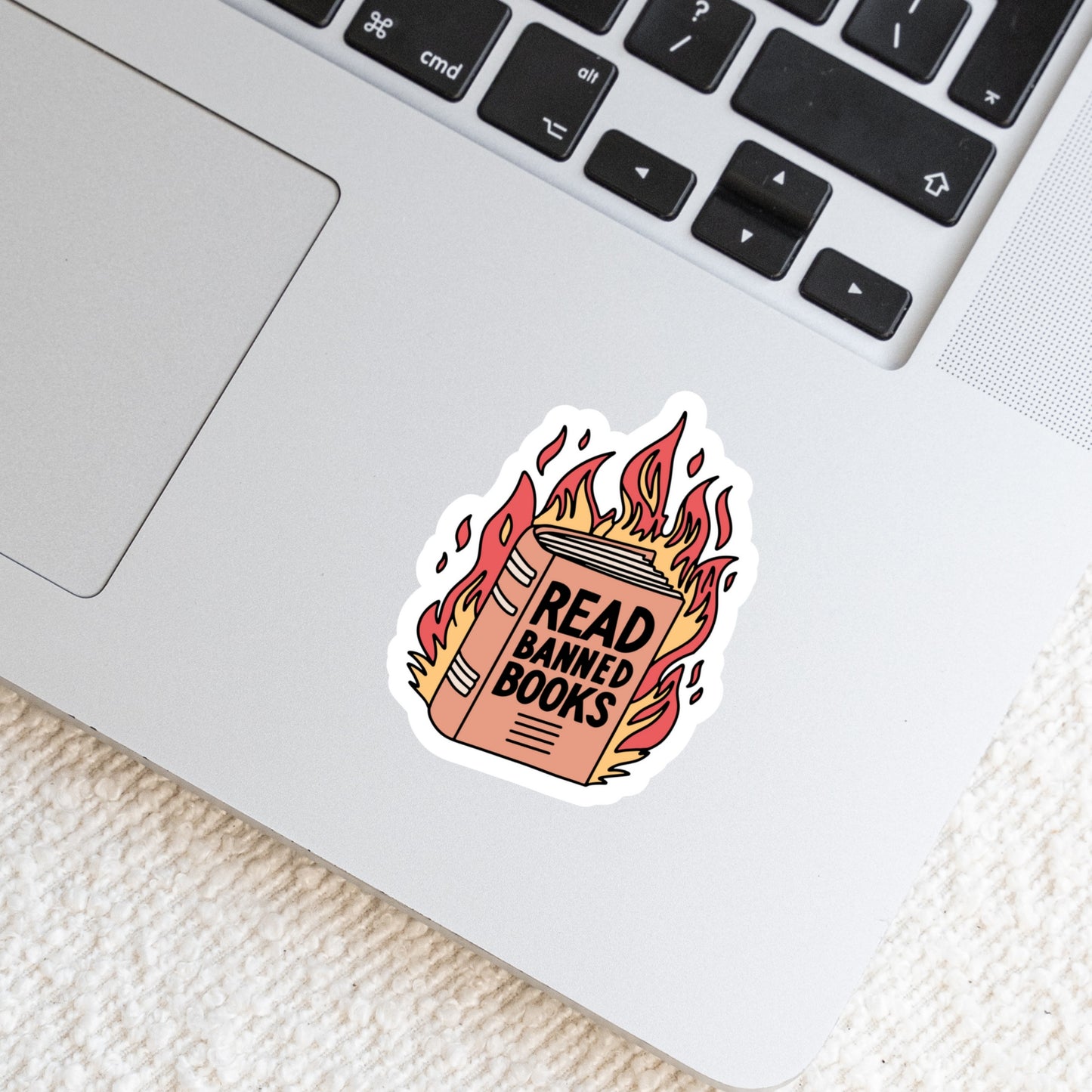 Read Banned Books Book Reader Sticker – 3" Waterproof Bookish Sticker with Holo Overlay – Reading, Books, Reader Gift, Book Lover, Bookstore Merch