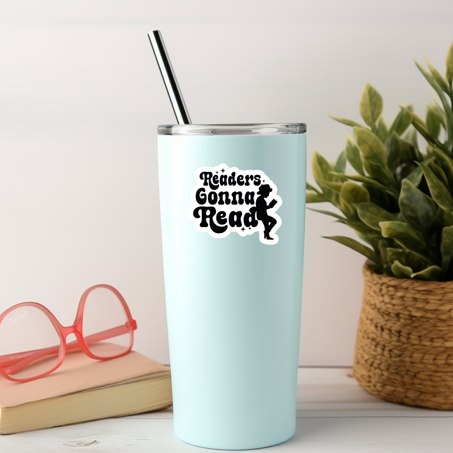 Readers Gonna Read Book Reader Sticker – 3" Waterproof Bookish Sticker with Holo Overlay – Reading, Books, Reader Gift, Book Lover, Bookstore Merch