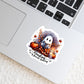 Reading is My Favorite Haunting Ghost Halloween Book Reader Sticker – 3" Waterproof Bookish Sticker with Holo Overlay – Reading, Books, Reader Gift, Book Lover, Bookstore Merch