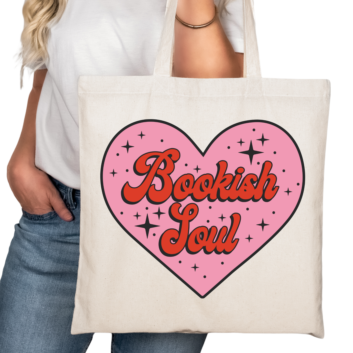 Bookish Soul Bookish Tote Bag – Reading Tote for Book Lovers – Book Reader Bag - Romance Reader Tote - Book Store Merchandise