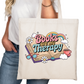 Books Are My Therapy Bookish Tote Bag – Reading Tote for Book Lovers – Book Reader Bag - Romance Reader Tote - Book Store Merchandise