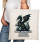 Distracted by Books and Dragons Bookish Tote Bag – Reading Tote for Book Lovers – Book Reader Bag - Romance Reader Tote - Book Store Merchandise
