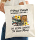 I read Books Because I Choose Many Lives Bookish Tote Bag – Reading Tote for Book Lovers – Book Reader Bag