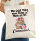 Books have No Commercials Bookish Tote Bag – Reading Tote for Book Lovers – Book Reader Bag - Romance Reader Tote - Book Store