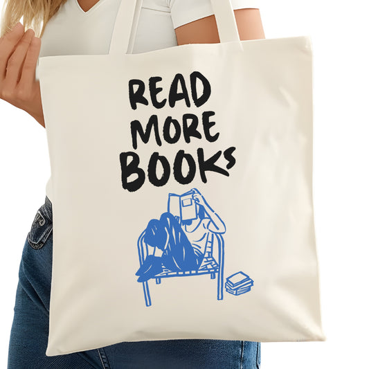 Read More Books Bookish Tote Bag – Reading Tote for Book Lovers – Book Reader Bag - Romance Reader Tote - Book Store