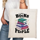 I Like Books More than People Bookish Tote Bag – Reading Tote for Book Lovers – Book Reader Bag - Romance Reader Tote - Book Store