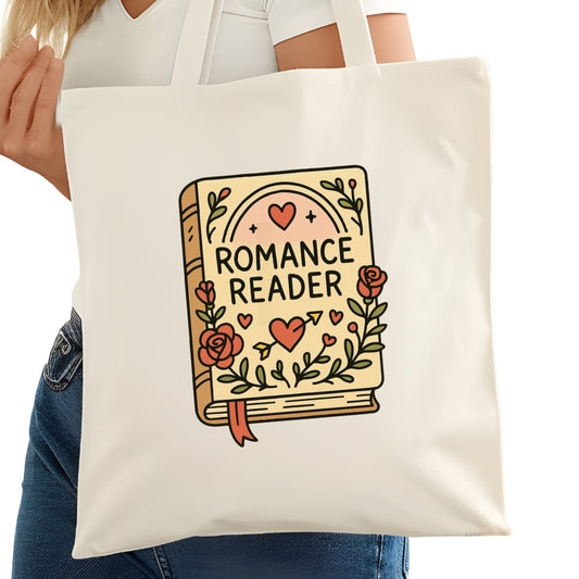 Romance Reader Bookish Tote Bag – Reading Tote for Book Lovers – Book Reader Bag - Romance Reader Tote - Book Store