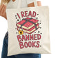 I Read Banned Books Bookish Tote Bag – Reading Tote for Book Lovers – Book Reader Bag - Romance Reader Tote - Book Store