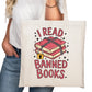 I Read Banned Books Bookish Tote Bag – Reading Tote for Book Lovers – Book Reader Bag - Romance Reader Tote - Book Store