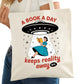 A Book a Day Keeps Reality Away Bookish Tote Bag – Reading Tote for Book Lovers – Book Reader Bag - Romance Reader Tote - Book Store