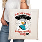 A Book a Day Keeps Reality Away Bookish Tote Bag – Reading Tote for Book Lovers – Book Reader Bag - Romance Reader Tote - Book Store