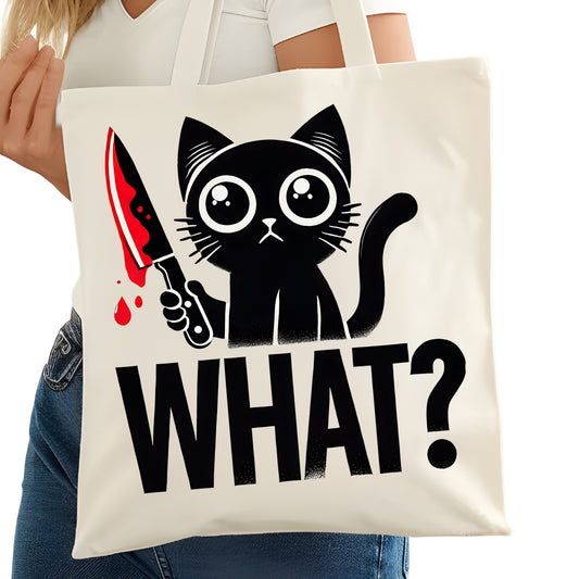 What Serial Killer Funny CatBookish Tote Bag – Reading Tote for Book Lovers – Book Reader Bag - Romance Reader Tote - Book Store