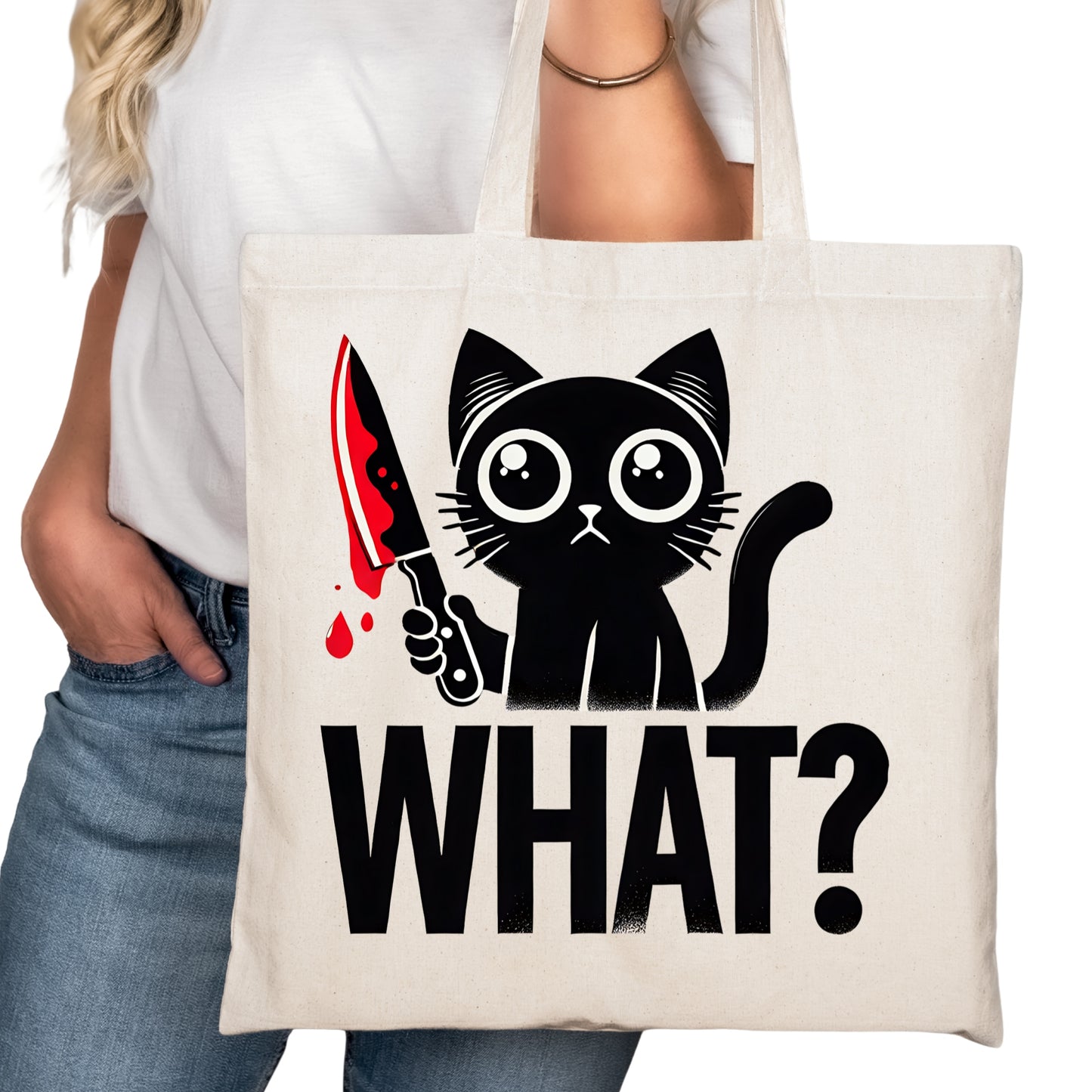 What Serial Killer Funny CatBookish Tote Bag – Reading Tote for Book Lovers – Book Reader Bag - Romance Reader Tote - Book Store