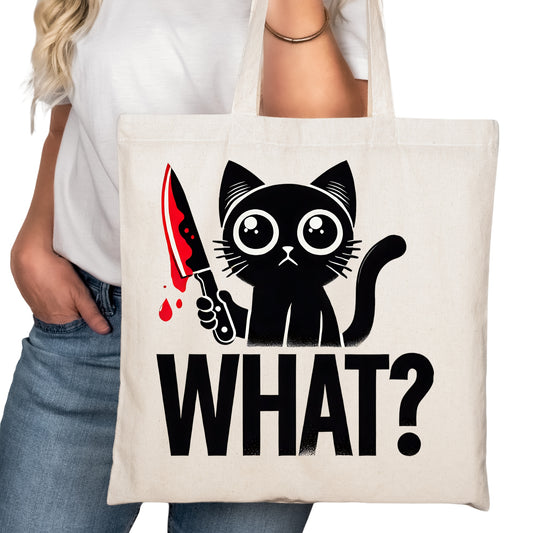 What Serial Killer Funny CatBookish Tote Bag – Reading Tote for Book Lovers – Book Reader Bag - Romance Reader Tote - Book Store
