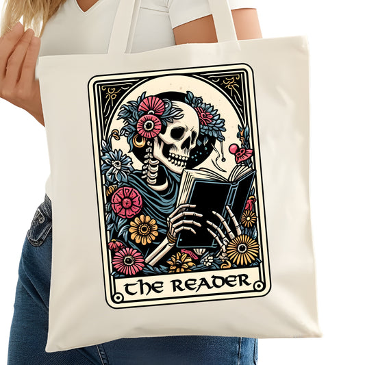 The Reader Tarot Card Bookish Tote Bag – Reading Tote for Book Lovers – Book Reader Bag - Romance Reader Tote - Book Store