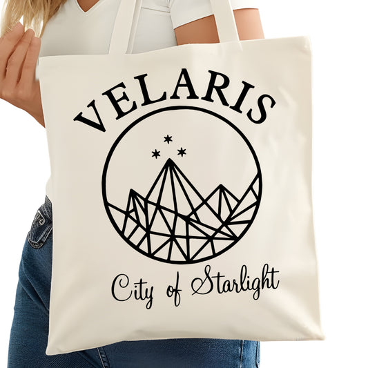 ACOTAR Vearis City of Starlight Bookish Tote Bag – Reading Tote for Book Lovers – Book Reader Bag - Romance Reader Tote - Book Store