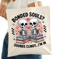 Bonded Souls Bookish Tote Bag – Reading Tote for Book Lovers – Book Reader Bag - Romance Reader Tote - Book Store