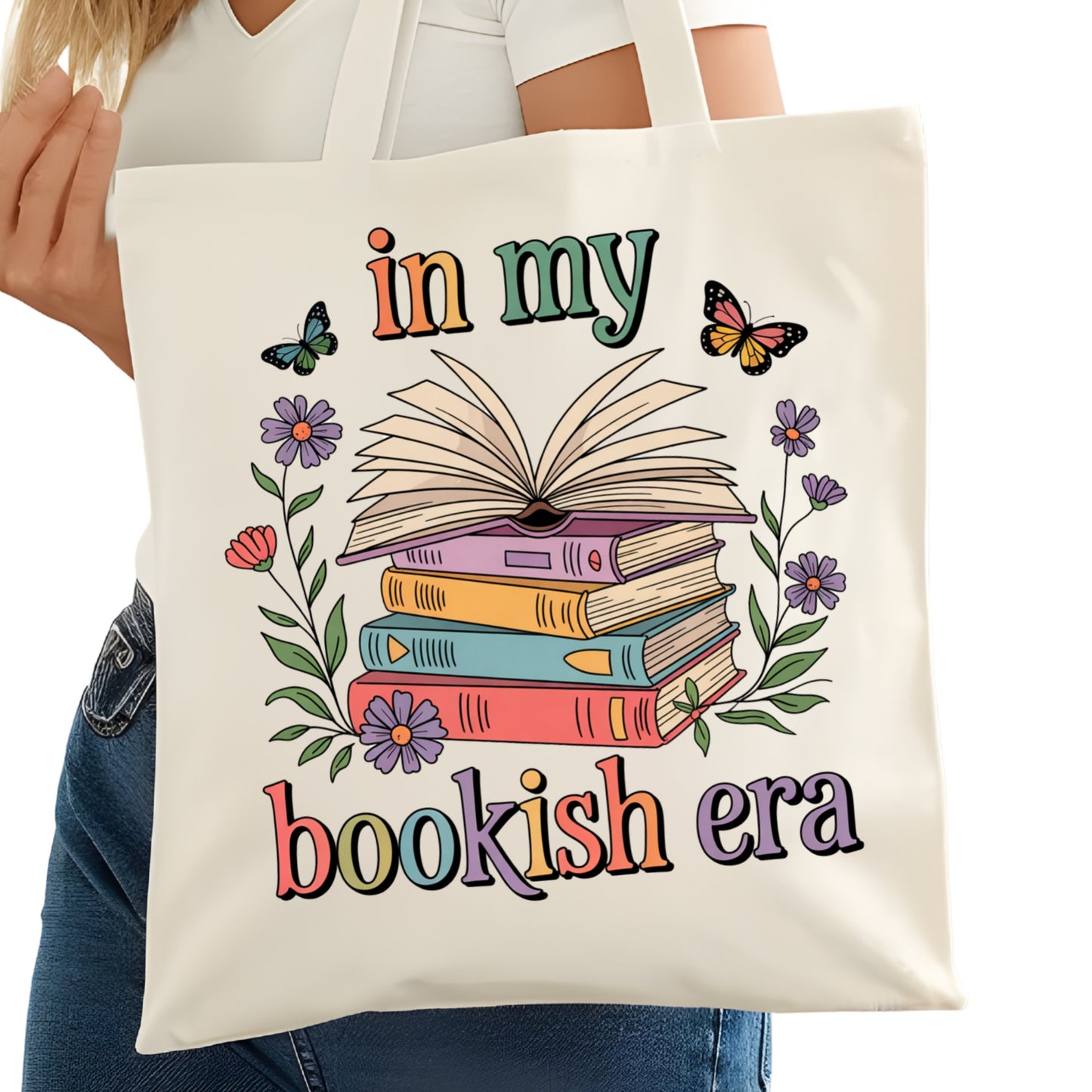 In My Bookish Era Bookish Tote Bag – Reading Tote for Book Lovers – Book Reader Bag - Romance Reader Tote - Book Store