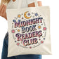 Midnight Book Readers Club Bookish Tote Bag – Reading Tote for Book Lovers – Book Reader Bag - Romance Reader Tote - Book Store