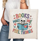 Books Make Me Feel Things  Bookish Tote Bag – Reading Tote for Book Lovers – Book Reader Bag - Romance Reader Tote - Book Store
