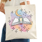 Frog on Book Bookish Tote Bag – Reading Tote for Book Lovers – Book Reader Bag - Romance Reader Tote - Book Store
