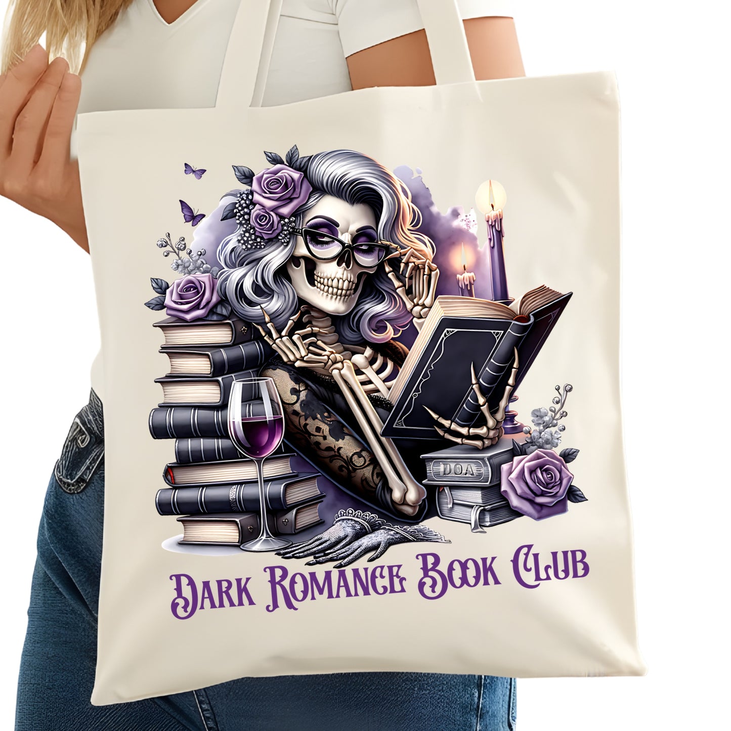 Dark Romance Book Club Bookish Tote Bag – Reading Tote for Book Lovers – Book Reader Bag - Romance Reader Tote - Book Store