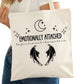 Emotionally Attached to Fictional Characters Wings Bookish Tote Bag – Reading Tote – Book Reader Bag - Romance Reader Tote - Book Store
