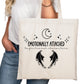 Emotionally Attached to Fictional Characters Wings Bookish Tote Bag – Reading Tote – Book Reader Bag - Romance Reader Tote - Book Store
