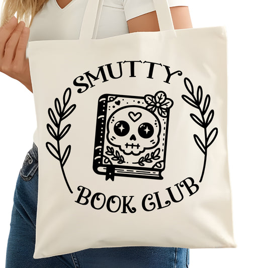 Smutty Book Club Bookish Tote Bag – Reading Tote for Book Lovers – Book Reader Bag - Romance Reader Tote - Book Store