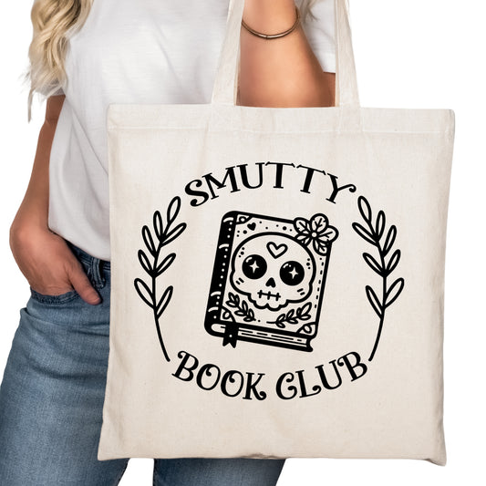 Smutty Book Club Bookish Tote Bag – Reading Tote for Book Lovers – Book Reader Bag - Romance Reader Tote - Book Store