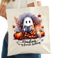 Reading in My Favorite Haunting Ghost Spooky Bookish Tote Bag – Reading Tote for Book Lovers – Book Reader Bag - Romance Reader Tote - Book Store