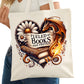 Fueled By Books and Fantasy Bookish Tote Bag – Reading Tote for Book Lovers – Book Reader Bag - Romance Reader Tote - Book Store