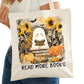 Read More Books Ghost Halloween Fall Bookish Tote Bag – Reading Tote for Book Lovers – Book Reader Bag - Romance Reader Tote - Book Store