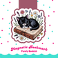 Magnetic Bookmark, Sleepy Cat on Books Laminated with Holographic Overlay, Waterproof, Bookstore Merch, Book Reader