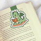 Magnetic Bookmark, Dragon Reading Books Laminated with Holographic Overlay, Waterproof, Bookstore Merch, Book Reader