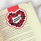 Magnetic Bookmark, Hopeless Romantic Roses Laminated with Holographic Overlay, Waterproof, Bookstore Merch, Book Reader